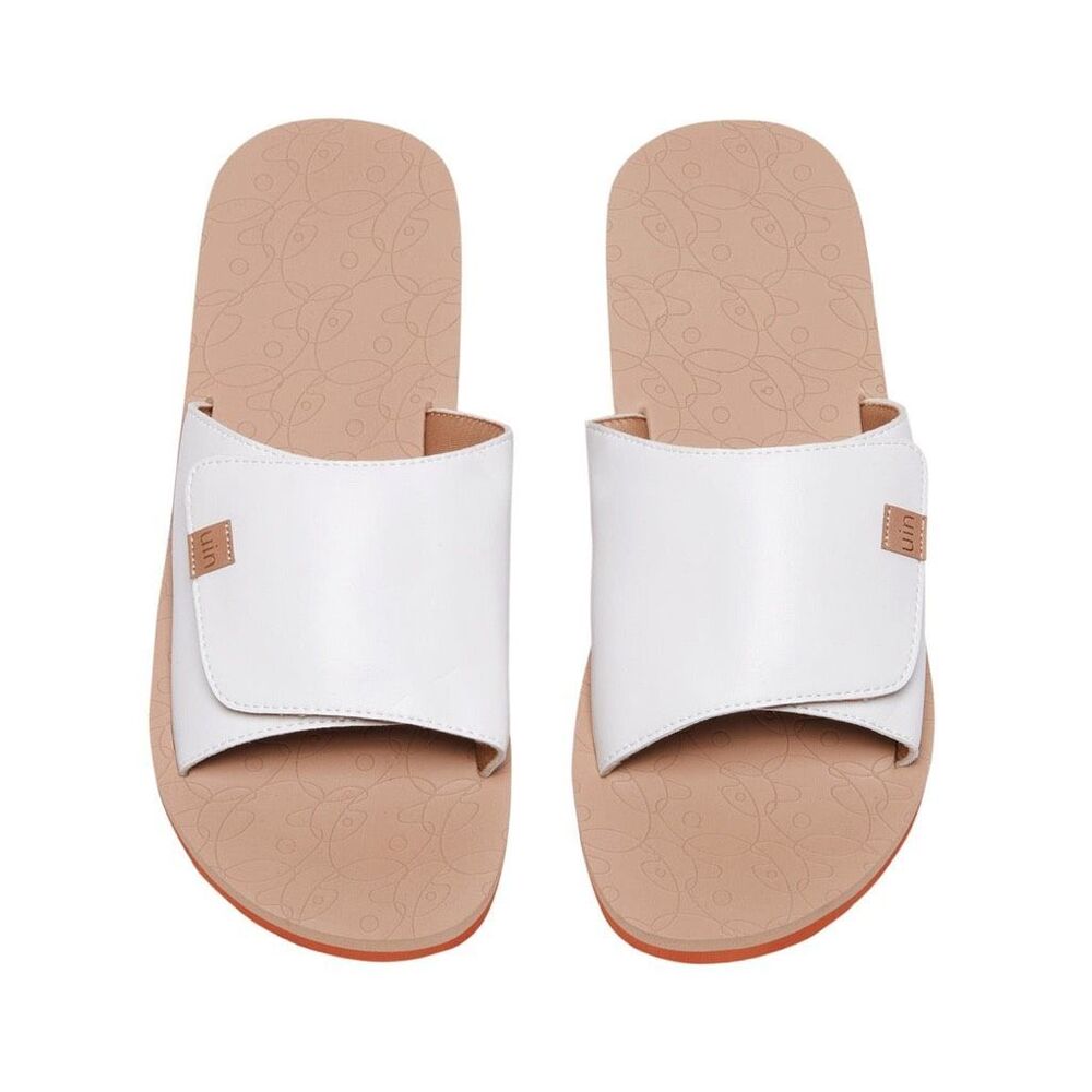 UIN Men's Sandals Beach Summer Casual Comfort Slippers (Pure White Blanes 3)